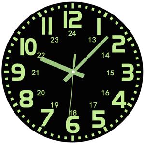 TEMU 빛나는 야간 시계 - 어두운 비닐에 조명된 녹색 손针과 숫자, 시간 확인이 용이 - 주택 소유자, 휴일 깜짝 선물 & 무서운 할로윈 장식에 이상적인 선물