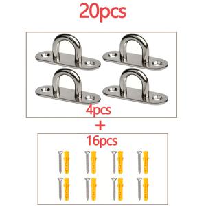 TEMU 20개 스테인리스 천장용 후크 패드 이플레이트, 나사 포함