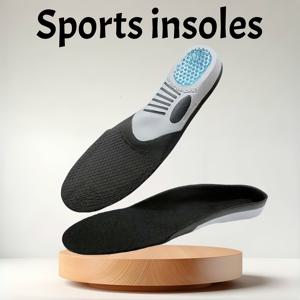 TEMU 카본 플레이트 아치 지지대가 있는 고탄력 에어 쿠션 깔창 한 쌍, 미끄럼 방지 안정성 및 보호를 위해 두껍게 함, 흡습성 및 통기성으로 충격 흡수, 남녀 모두에게 적합하며 러닝 및 농구에 적합