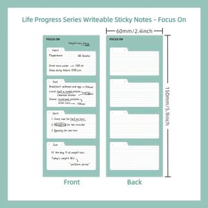 TEMU 80장 메모패드, 데일리 스케줄 플래너 & 할 일 목록, 홈/오피스/학교용 자체 접착식 메시지 노트, 쉽게 붙이고 떼는 에스테틱 플래닝 스티커 메모