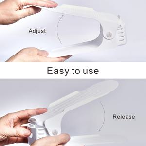 TEMU 20개 신발 정리대, [상단 브래킷 10개 + 하단 브래킷 10개] 조절 가능한 신발 정리함, 레이어형 수납 랙, 공간 절약형, 신발 10켤레 수납 가능, 신발 20켤레 수납 가능, 가정 기숙사 거실 플라스틱 신발 정리대