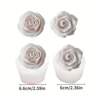 TEMU 흙 모양 몰드 2개, 3D 장미 실리콘 흙 석고 양초 몰드, 향기로운 양초 제작에 적합 - 사용하기 쉬우며 세척 및 제거 용이, 꽃무늬 디자인의 양초 제작에 이상적, 향기 양초 제작 | 우아한 양초 몰드 | 실제 꽃 모양