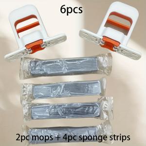 TEMU 6개 다기능 미니 핸드헬드 걸레, 접이식 소형 폼 걸레 - 주방 스토브탑, 욕실 벽 & 유리 청소, 식탁 표면용 건식 및 습식 사용. 거실, 침실 화장대 거울, 자동차 창문에 적합 – 필수 홈 클리닝 폼 스펀지|물걸레청소기