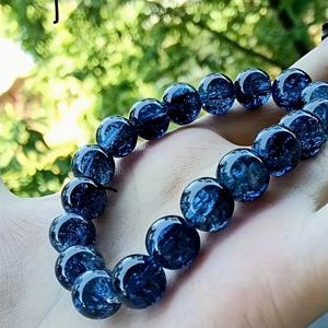 TEMU 12mm 별빛 하늘 파란색 팔찌, 클리어, 별 패턴으로 독특하게 디자인, 섬세하고 아름다운 선물, 추수감사절, 크리스마스, 할로윈에 완벽.