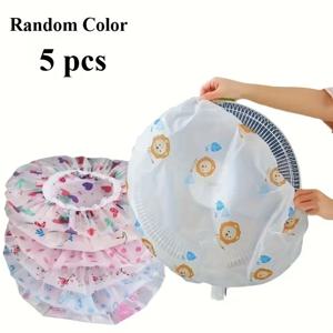 TEMU 두꺼운 모서리 디자인 선풍기 먼지 덮개 5개 세트 - 데스크탑, 바닥, 천장 선풍기 겸용 - 대부분의 전기 선풍기와 호환, PVC 재질, 가정, 사무실 및 상업용으로 범용 - 먼지 및 스크래치 보호 제공|실링팬