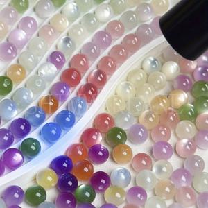 TEMU 텍스처 표면이 특징인 10mm 광학 변색 비즈 20개 세트. 축하 행사, 크리스마스 등을 위한 팔찌, 목걸이, 키체인 등 수제 주얼리 제작에 이상적입니다.
