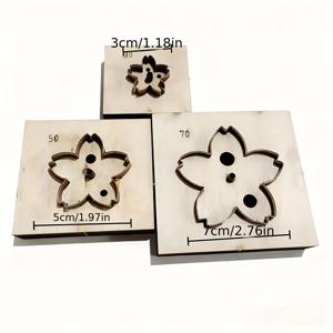 TEMU 1세트 DLY 벚꽃 다이컷, 벚꽃 꽃잎 패턴 소형 꽃 조합 펜던트 다이컷, 가죽 펜던트, 가죽 플로럴 아트 C106