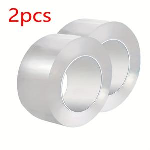 TEMU 실리콘 주방 및 욕실 테이프 2롤 - 투명 방수 실링 스트립, 싱크대 틈새, 변기 틈새, 벽 모서리 라인 스티커용 내구성 소재