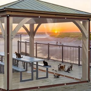 TEMU 방수 원단 세트, 강화 가장자리 처리, 1미터 간격 금속 고리로 쉬운 설치, 실외 및 정원용 비와 눈 보호. 실외 보호, 정원 커버, 내구성 디자인, 정원 쉼터,스노우 쉴드,헤비듀티 원단,날씨에 강한 소재,플라스틱 원단,고품질 타프,타프 소재,쉘터 패브릭,야외 활동 애호가,주택 소유자