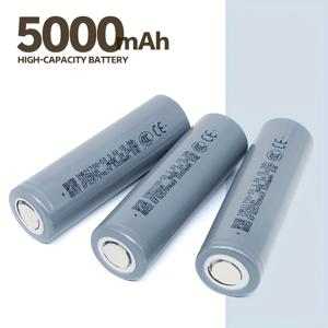 TEMU 대용량 21700 충전지 5000mAh 3.6V, 장난감 자동차, 충전 팬, 손전등 등에 적합, 충전식 배터리, 휴대용 보조 배터리, 휴대용 전원, 전원 공급 장치|보조배터리|드론|차량용선풍기