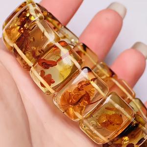 TEMU 천연 호박색 비즈 팔찌 - 스타일, 투명하고 , 남녀공용 클래식 디자인, 추수감사절, 크리스마스, 할로윈 및 기념일 선물로 이상적, 데일리 웨어 팔찌 | 스타일 팔찌 | 천연 호박색 비즈, 호박색 팔찌