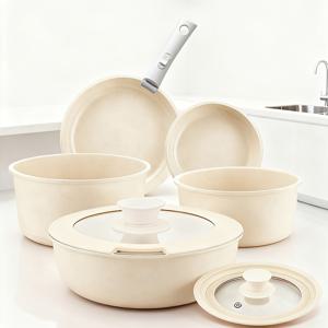 TEMU 8피스 냄비 세트 | 분리형 프라이팬 3개, 분리형 밀크팬 2개, 분리형 손잡이 및 뚜껑 2개 포함, 논스틱 알루미늄 조리 기구, 식기세척기 및 오븐 사용 가능, 세척 용이, 이상적인 크리스마스 선물
