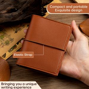 TEMU M5 블랭크 코어 노트북 - 80매 / 160페이지, 소형, 컴팩트, 우아하며 휴대하기 쉬움. 고품질 인조 가죽 커버로 제작되어 일상적인 메모, 여행 스케치에 적합하며 친구를 위한 선물로도 좋습니다.