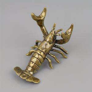 TEMU 1개 빈티지 브라스 시뮬레이션 랍스터 데스크탑 장식품, 곤충 애호가를 위한 구리 공예 데스크 장식, 생일 선물, 사무실 선반 데스크탑 컴퓨터 장식, 장면 장식, 데스크탑 장식