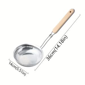 TEMU 헤비듀티 스테인리스 스틸 멀티펑셔널 스키머 필터 (14*5.5인치) - 파스타 바스켓 & 슬롯 스푼 포함 - 핫팟, 튀김, 국수용 오일 필터 스푼 - 가정 및 레스토랑 주방용 헤비듀티 410 스틸 필터 스푼, 드레이닝 스푼