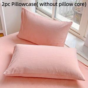 TEMU 2개입 겨울 따뜻한 플란넬 플리스 베개 커버 | 봉투형 잠금, 부드럽고 통기성 좋은 저자극성, 세탁기 사용 가능, 가정용 단색, 남녀 모두를 위한 이상적인 선물