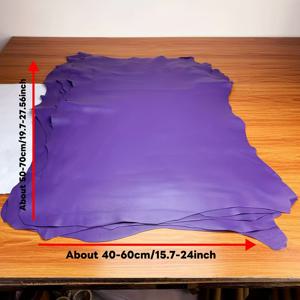 TEMU 고급 진보라색 진짜 양가죽 - DIY 공예, 수제 신발, 가방 및 가죽 제품용 진짜 가죽 - 매끄럽고 고급스러우며 내구성과 부드러움을 겸비한 DIY 가죽공예용