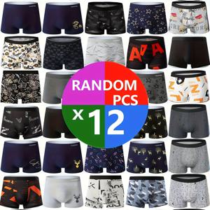 TEMU 다양한 패턴의 랜덤 프린트 반바지 12종, 스타일리시한 프린트, 통기성, 부드러움, 편안함을 제공하는 남성용 드로즈|반바지|남자반바지|남자옷