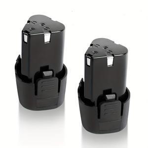 TEMU 2개 묶음 12V 리튬 배터리 팩, 12V 시리즈 전동 공구와 호환, 고품질 18650 리튬 이온 셀 사용, 더 높은 에너지 밀도. 지능형 배터리 보호 기술로 배터리 및 공구를 보호. Wansheng 브랜드