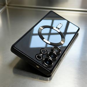 TEMU 폰 케이스: 럭셔리 도금 투명 자기 무선 충전 폰 케이스, 삼성 갤럭시 S25 S24 S23 S22 S21 울트라 플러스 FE 엣지 S25울트라 S24울트라 렌즈 보호 충격 방지 소프트 커버 케이스|S21케이스|S22케이스