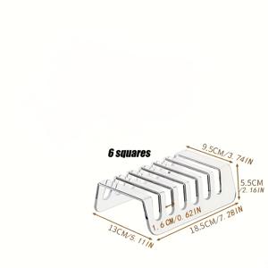TEMU 대용량 투명 아크릴 수납 랙 | 태블릿 및 휴대폰용 멀티 장치 충전 스탠드 - 가정 및 사무실용 조리대 정리함, 다용도 랙