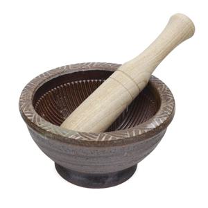 TEMU 터브화이 도자기 깨갈이 미니 절구 + 방망이 세트