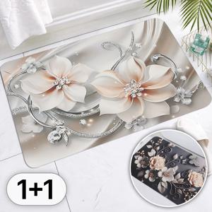 TEMU 위어라 투데이리빙 1+1 빨아쓰는 플라워 규조토 발매트 욕실 주방 화장실 워셔블 논슬립 매트