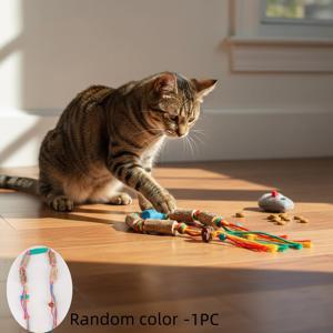 TEMU 새로운 재미있는 고양이 장난감, 내구성 있는 씹는 로프, 배터리 없는 상호작용 장난감, 치아발육 및 치아관리용, 새끼고양이와 성묘 모두에게 적합