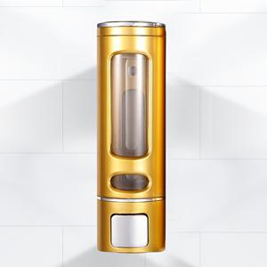 TEMU 벽걸이 비누 디스펜서, 천공 필요 없음, 샴푸 및 샤워젤용, 프레스형 액체 디스펜서, 호텔, 체육관, 스파, 학교용, 골드, 실버, 블랙 색상 제공