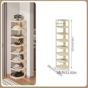 TEMU 1PC 멀티 레이어 코너 랙, 신발 랙, 좁은 신발 캐비닛, 신발 보관 랙, 가정 장식, 크리스마스 선물, 새해 선물, 남자를 위한 선물, 여자를 위한 선물
