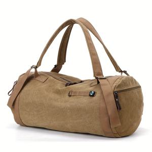 TEMU 대용량 캔버스 백팩 - 패셔너블한 아웃도어 스포츠 및 여행용 가방, 조절 가능한 스트랩, 지퍼 클로저, 폴리에스터 안감, 여행용 백팩