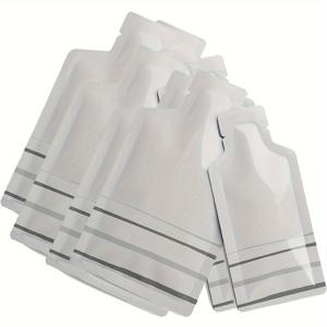 TEMU 팩 (100개입) 열 밀봉 샴푸 샘플 파우치 - 플라스틱/알루미늄 호일 여행용 백, 찢김 노치 & 열 밀봉 뚜껑, 병형 액체 용기, 화장품, 샴푸, 로션용 (/) - 위생적 일회용