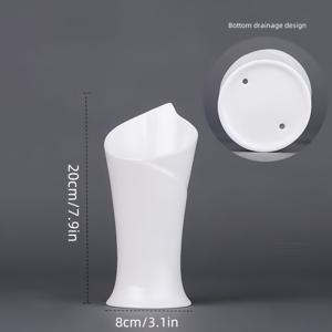 TEMU 라이트 럭셔리 식기류를 위한 흰색 세라믹 보관 용기, 서양 식당용 커트러리 홀더, 일본식 젓가락 보관 실린더, 가정용 조리 도구 정리함