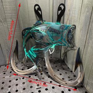 TEMU 수직형 우아한 금속 벽걸이 장식 - 리얼리스틱 물고기 장식, 거실, 사무실, 실내 수직 걸이용 - 금속 물고기 종류 재현, 설치 및 휴일 장식용