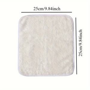 TEMU 1개 두꺼운 흰색 행주, 흡수력 좋은 기름기 없는 스크럽 패드, 주방 청소 타월, 손에 무리 가지 않는 가정용 천으로 주방 청소가 더 쉬워집니다