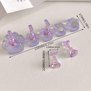 TEMU 레이저 고양이 발톱 네일 팁이 포함된 새로운 오로라 네일 아트 도구, 착용 가능한 연습용 네일 디스플레이 스탠드