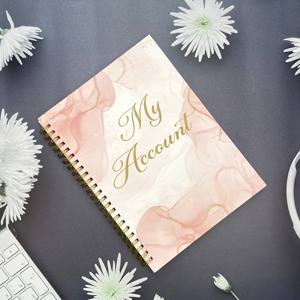 TEMU 개인용 회계장, 나선형 체크북, 8.5x6.5 인치, 내구성 있는 이중 라인 나선형 바인딩, 소규모 비즈니스 및 개인 사용, 지출 추적, 자금, 예금 및 잔액 기록, 영어 텍스트, 사무용품