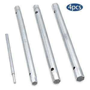 TEMU 토미 바가 포함된 튜브형 박스 스패너 4개 세트. 양방향 소켓 렌치와 스파크 플러그 스패너가 특징이며, 배관 수리 및 설치를 위해 설계되었습니다. 8/9mm, 10/11mm, 12/13mm 크기가 포함되어 있습니다.