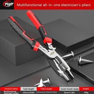 TEMU 다기능 전기공 플라이어 - 전선 스트리핑, 절단, 압착 및 분리 도구, 크롬 바나듐 강, 특수, Fengweit
