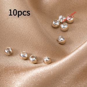 TEMU 925 순은 반원형 오픈 비드 버클 로프 테일 프레스인 버클 10개 세트, DIY 주얼리 제작 부품용