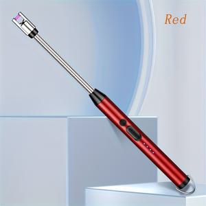 TEMU 1 USB 충전식 아연 합금 전자 점화기 - 펄스 점화, 무화염 플라즈마 라이터, 360° 구부러지는 목, 방풍 설계, 주방, 캔들, 바베큐용, 안전 작동 ≤36V