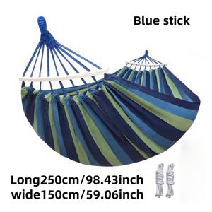 TEMU 패티오 해먹 - 나무 스틱 포함, 생동감 넘치는 패브릭, 안티 팁 디자인. 튼튼하고 내구성 강함, 로프 2개 포함 - 패티오, 야외, 실내, 캠핑 휴식에 완벽. 야외 해먹 사용에 이상적