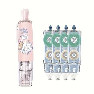 TEMU 교체 가능한 코어와 6mm 폭의 투명 양면 테이프가 있는 5개입 양면 접착 펜. DIY 스크랩북 및 종이 예술 창작에 적합하며 강력한 접착력을 가지고 있으며 다양한 종류의 종이를 쉽게 접착할 수 있습니다