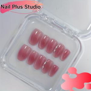 TEMU 10개입 네일 플러스 스튜디오 봄/여름 신상 순수 수제 착용 가능 그라데이션 몰딩 퀄리티 네일 아트