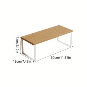 TEMU 스택 가능한 캐비닛 선반 정리대, 나무 주방 스파이스 랙, 다기능 데스크탑 수납 선반, 미끄럼 방지 발이 있는 확장형 카운터탑 정리대 (욕실 및 주방용)