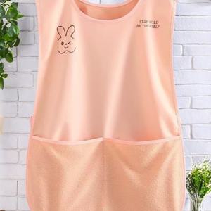 TEMU 세련되고 우아한 프레쉬 조끼 작업복 유니폼, 손으로 닦아내는 가능, 사계절용, 이 캐주얼 주방 조리 앞치마는 밀크티 가게, 집안일, 요리, 레스토랑, 베이킹, 네일 살롱, 꽃집에 적합합니다.