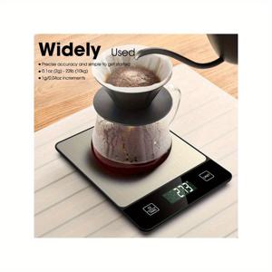 TEMU 디지털 식품 저울 10kg/22lb - 정밀 1g/0.04oz 단위 주방 저울, 베이킹 & 요리용, 스테인리스 스틸, 타어 기능. 전원 공급을 위한 AAA 배터리 2개 필요(배터리 미포함)