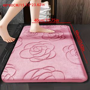 TEMU 초극세사 메모리폼 욕실 매트 - 빠른 건조, 세탁기 사용 가능, 두껍고 편안한 러그, 욕실, 침실, 거실에 적합 - 다양한 색상으로 제공, 욕실 바닥 매트