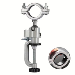 TEMU 360° 회전형 다기능 알루미늄 합금 벤치 비스/드릴 클라우 스탠드/유니버설 앵글 그라인더 브래킷, 목공 연마 도구 액세서리, 다양한 유형의 비행기 및 작업대에 적합합니다.