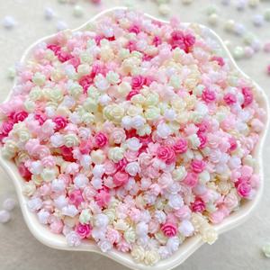 TEMU 300/600개 미니 장미 - 멀티컬러 3mm 소형 플랫백 레진 꽃, 리얼리스틱 꽃잎 네일 아트, 웨딩 데코, 주얼리 만들기용 | DIY 공예, 스크랩북킹을 위한 미리 제작된 미니어처 꽃 (조립 불필요) 300개 또는 600개 팩